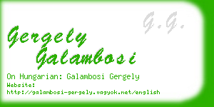 gergely galambosi business card